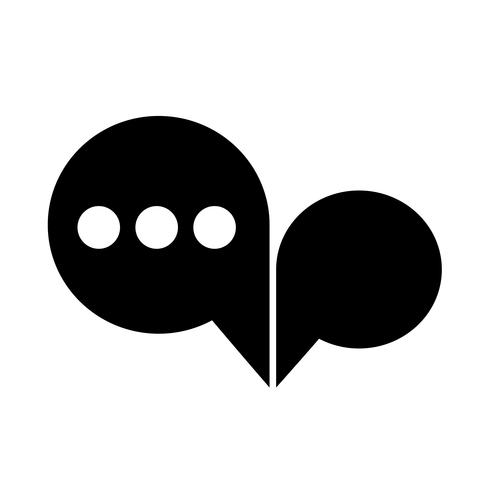 Speech bubble icon vector