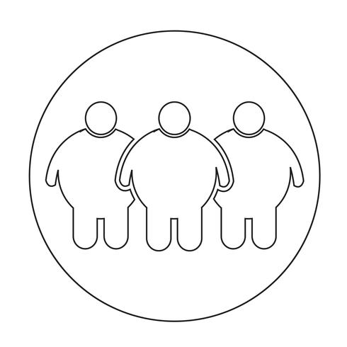 Fat People Icon vector