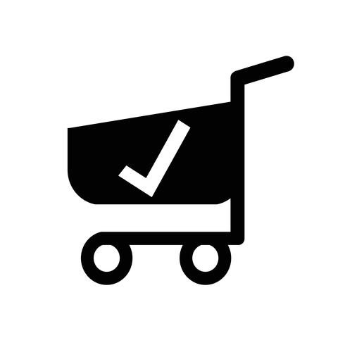 shopping cart trolley icon vector