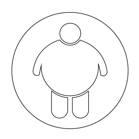 Icono de gente gorda vector