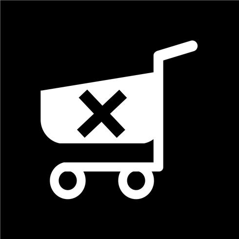 shopping cart trolley icon vector