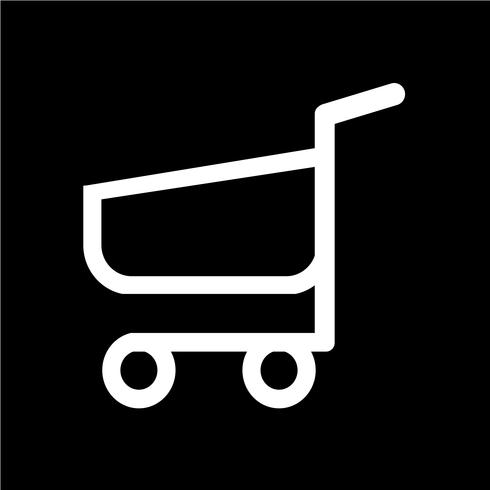 shopping cart trolley icon vector