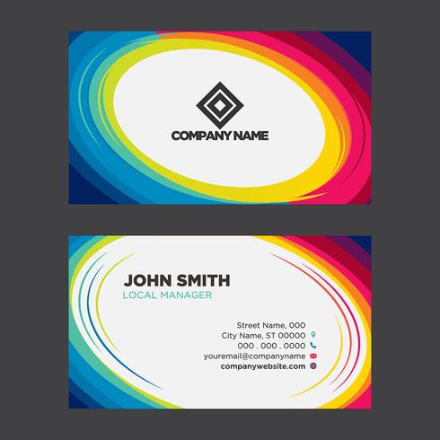 Colorful Business Card  vector