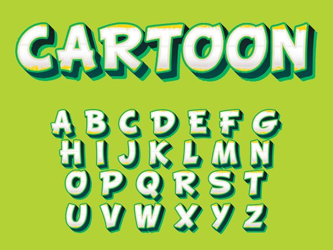 Green Cartoon Typography vector