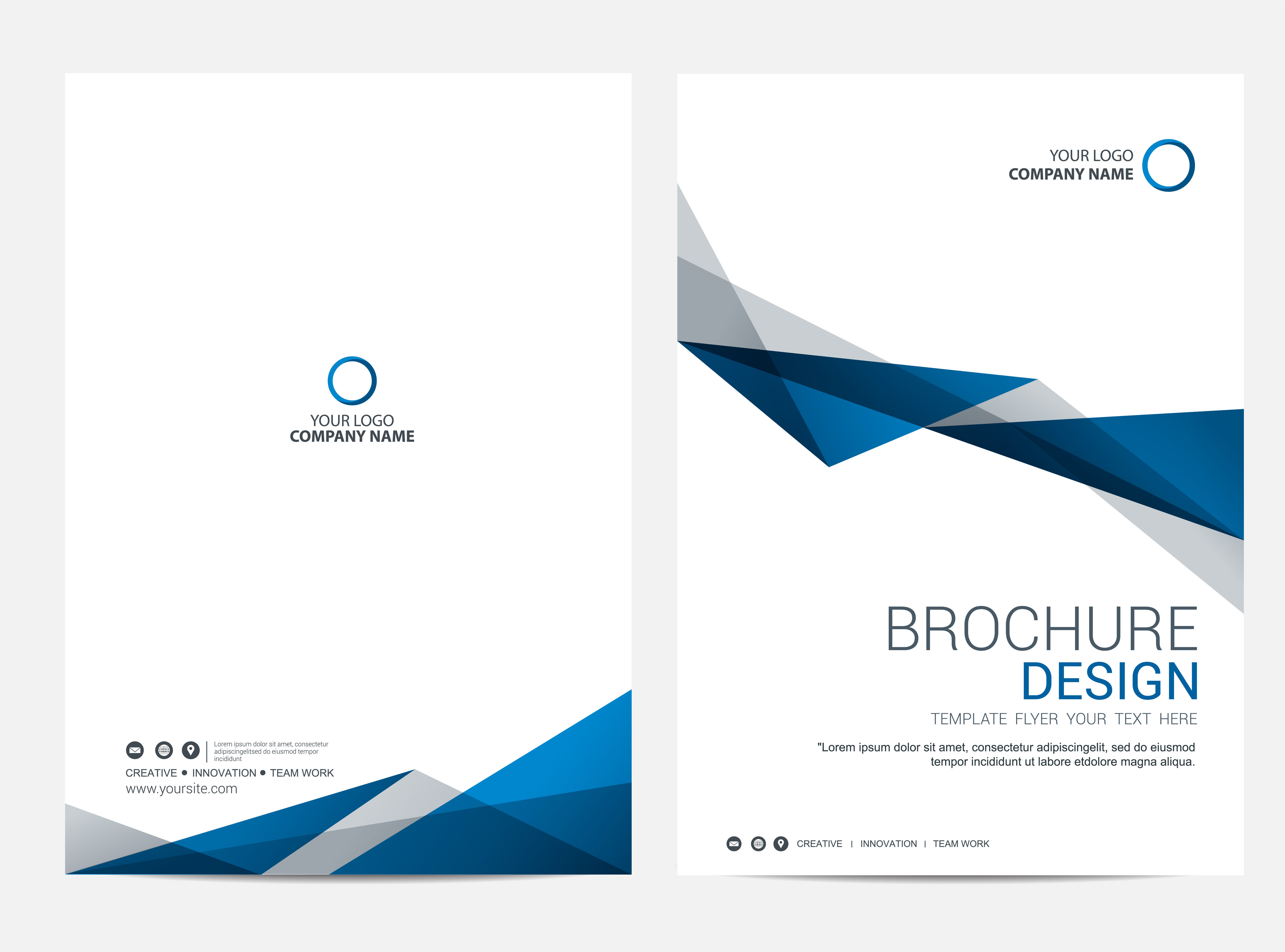 Brochure Layout template, cover design background 575738 Vector Art at