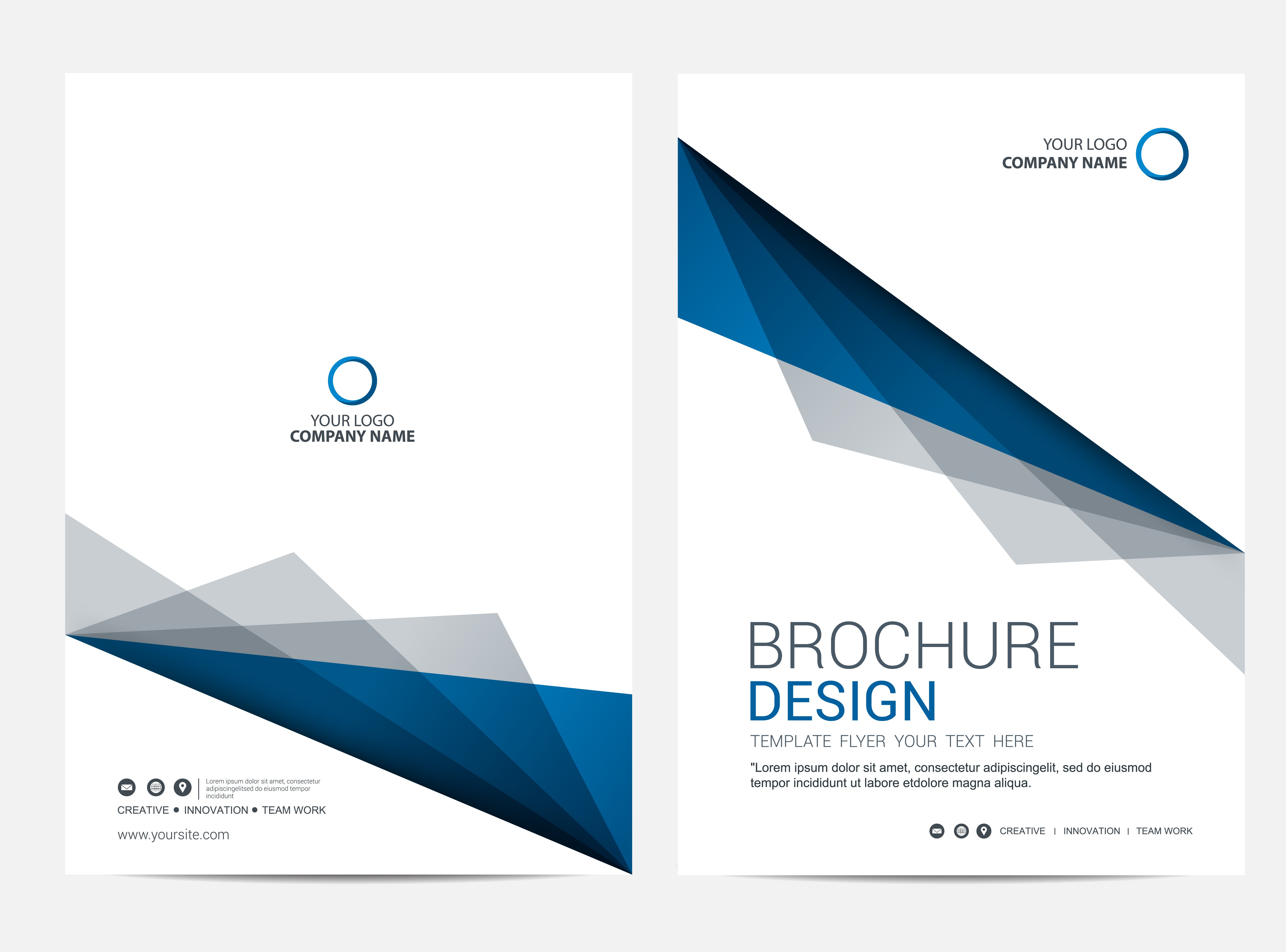 Brochure Layout template, cover design background 575750 Download