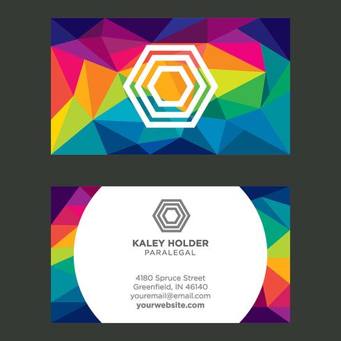 Tarjeta de visita colorida vector