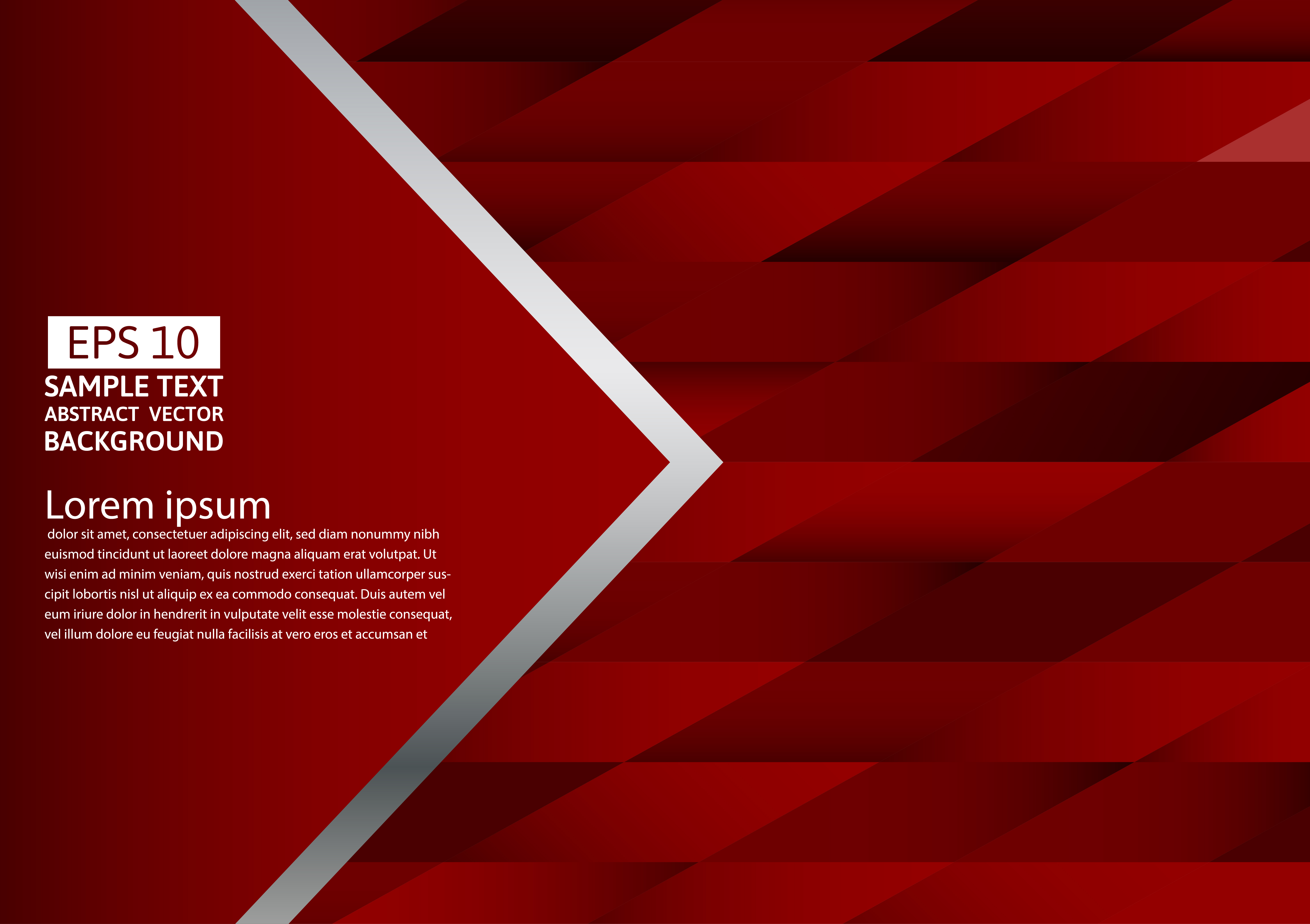 Abstract Red Color Geometric Background Vector Illustration With