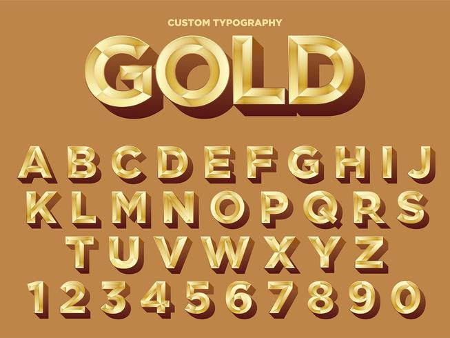 Golden Typography Design vector