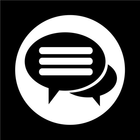 Speech bubble icon vector