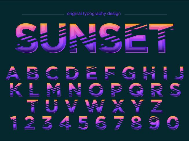Tipografía abstracta púrpura vector
