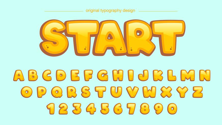 Cartoon Yellow Typography vector