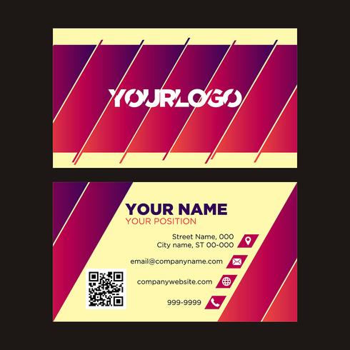 Tarjeta de visita colorida vector