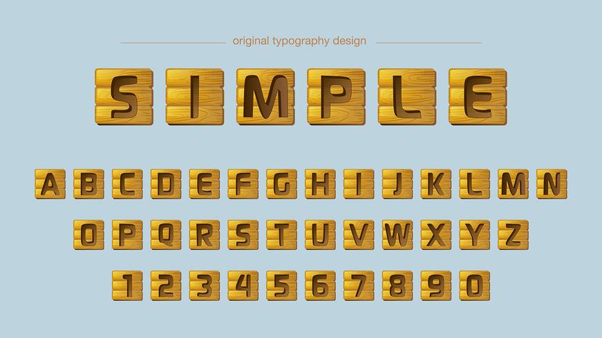 Tipografía Wood Tiles vector