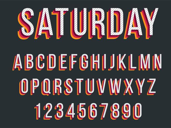 Colorful Red Typography Design vector