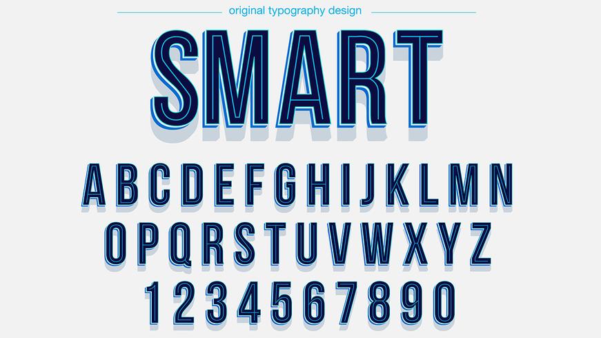 Dark Blue Typography vector