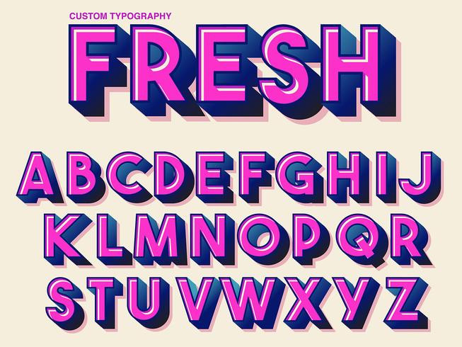 Bold Pink Retro Typography vector