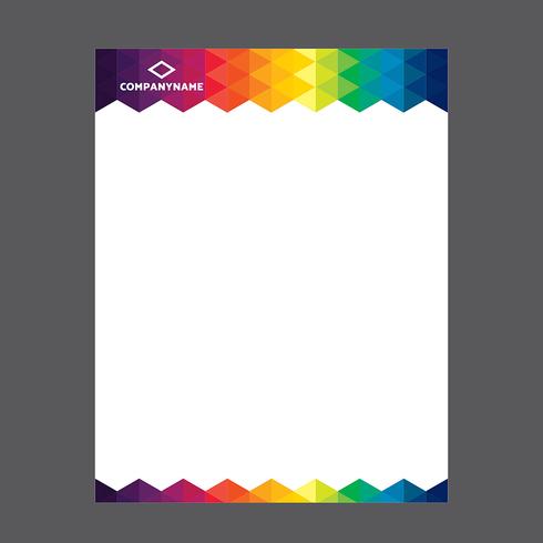 Colorful Letterhead Template vector