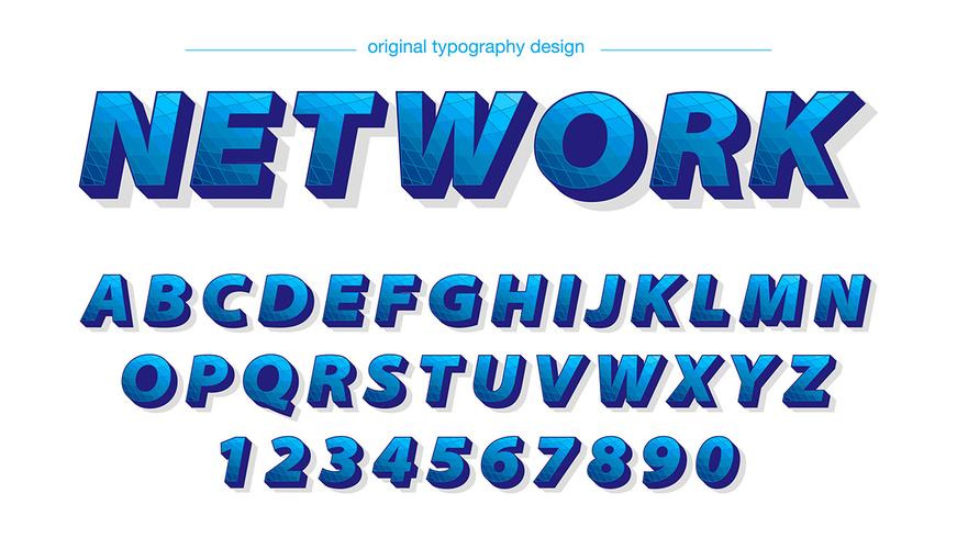 Bold Blue Typography vector