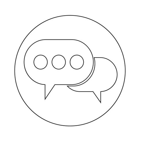 Speech bubble icon vector