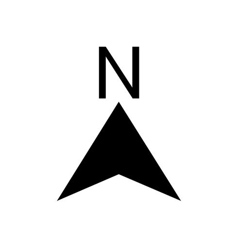Ilustración de vector icono norte