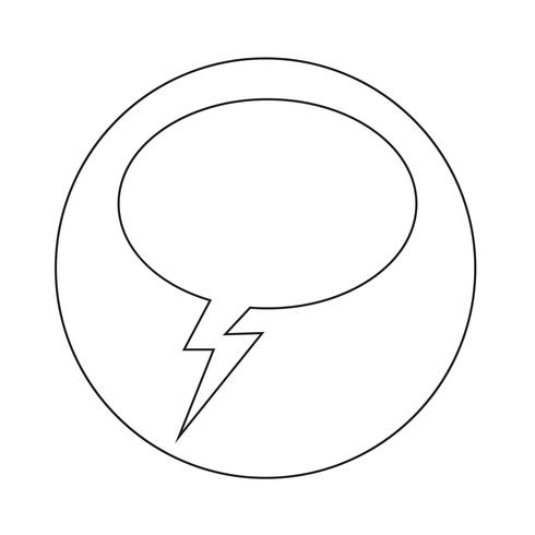 Speech bubble icon vector