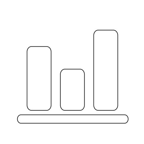 Diagrama simple ilustración de vector de icono de gráfico