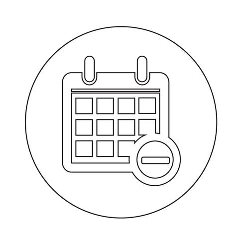 Icono de signo de calendario vector