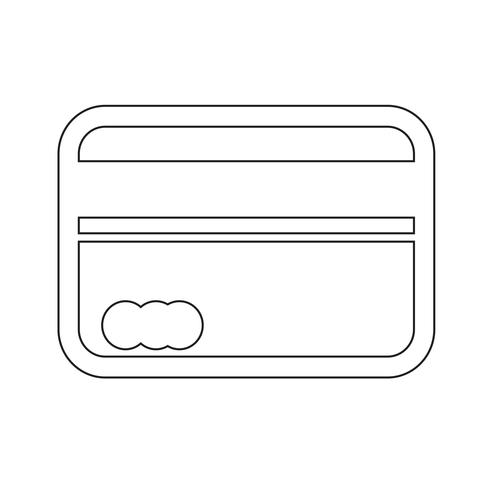 Ilustración de vector de icono de tarjeta de crédito