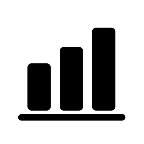 Diagrama simple ilustración de vector de icono de gráfico