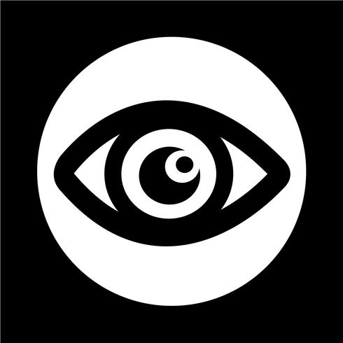 Icono de signo de ojo vector