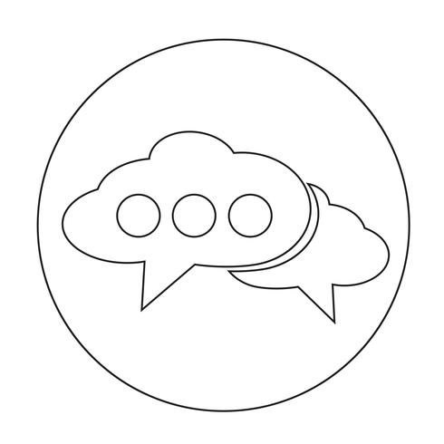 Speech bubble icon vector