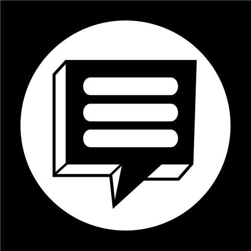 Speech bubble icon vector