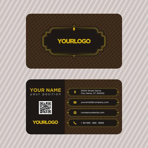 Vintage Brown Business Card vector