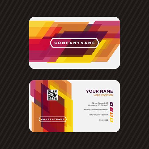 Abstract Red Business Card vector