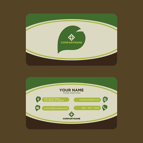 Green Business Card vector