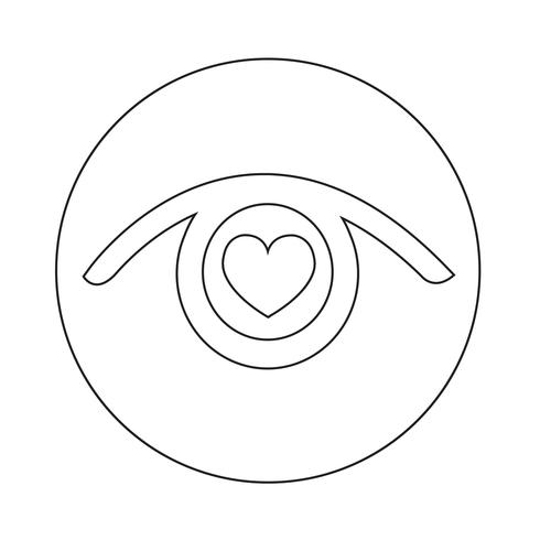 Icono de signo de ojo vector