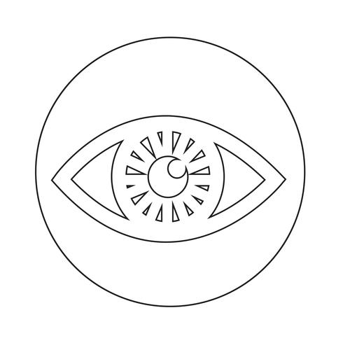 Icono de signo de ojo vector