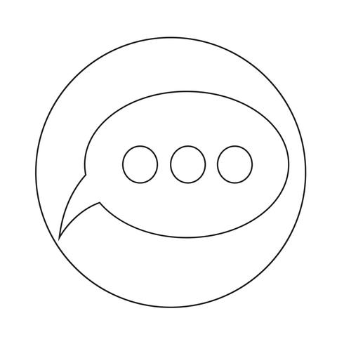 Speech bubble icon vector