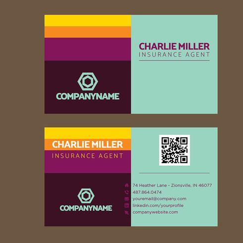 Colorful Business Card  vector