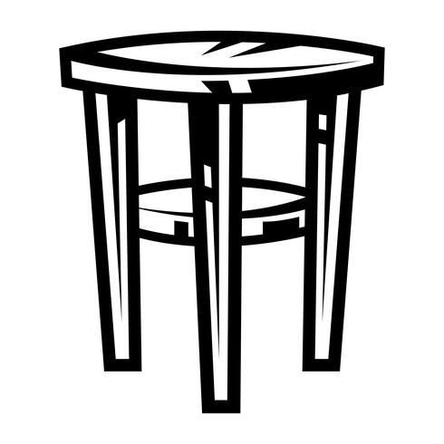 Stool Chair Seating Furniture Illustration vector