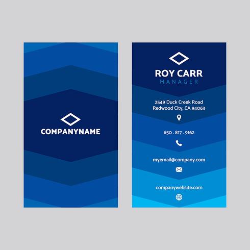 Blue Business Card vector