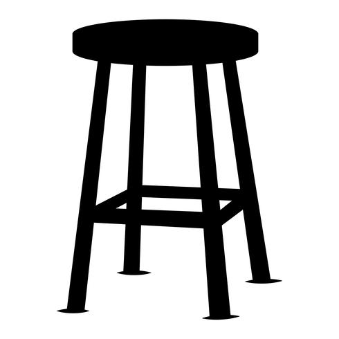 Silla taburete asientos muebles ilustración vector