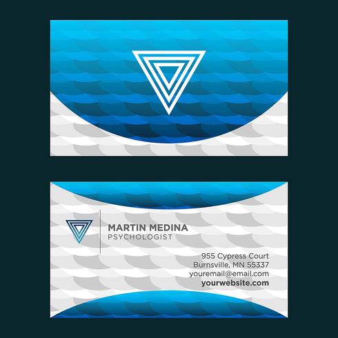 Blue Business Card vector