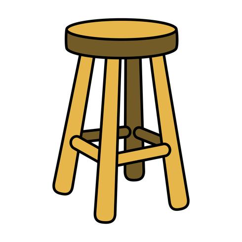 Stool Chair Seating Furniture Illustration vector