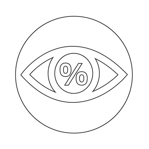 Icono de signo de ojo vector