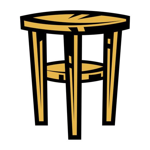 Stool Chair Seating Furniture Illustration vector