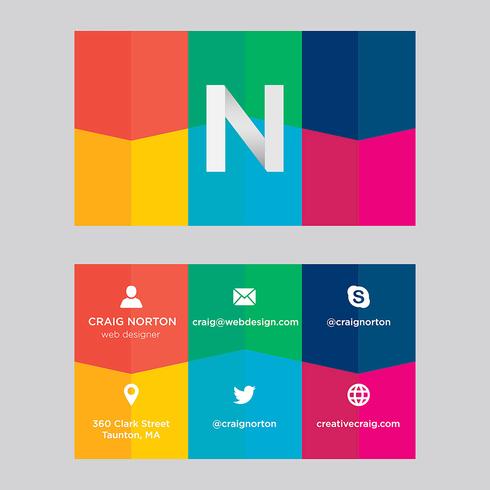 Colorful Business Card  vector