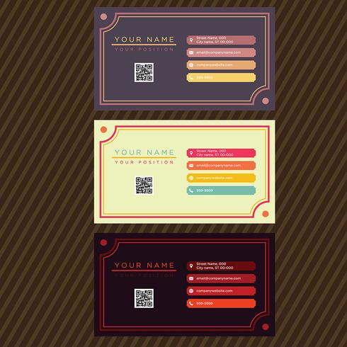 Colorful Business Card Collection vector