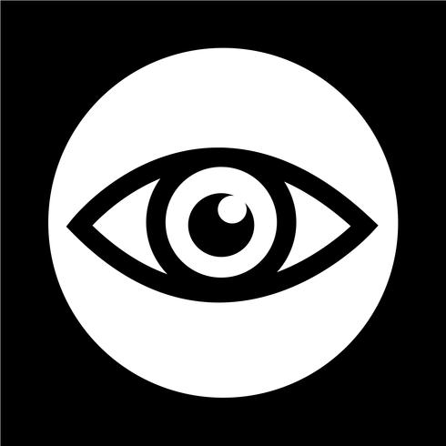 Icono de signo de ojo vector